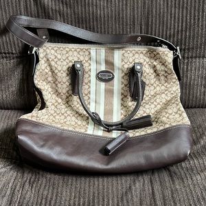 NWOT Coach 19920 Legacy Signature Striped Rory Satchel